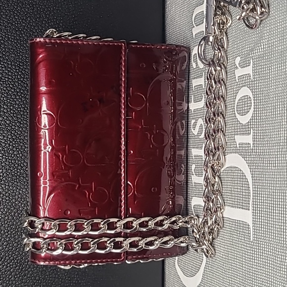 Dior Handbags - CHRISTIAN DIOR VINTAGE 2009 ENAMEL PURPLE TROTTER WALLET